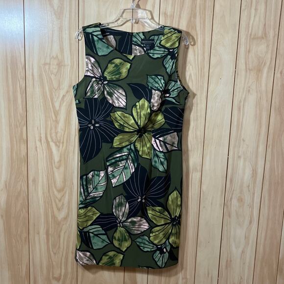Connected Apparel Floral Pleated Scoop Neck Sleeveless Dress 14 - Picture 1 of 6